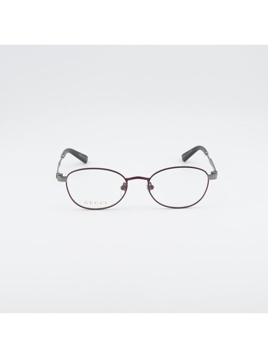 Gucci GG0591OJ 003 Eyeglasses Red / Silver 50mm Oval Frame main image 4